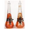 Image 2 : Car Vases, Carnival Glass Like, Matched Pair [194895]