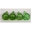 Image 3 : Jeanette Car Vases, 2 Different Green Matched Pairs [195116]