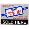 Image 1 : Walker Muffler 2 Sided Metal Sign [196525]