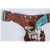 Image 2 : Hubley Colt 38 Cap Pistols with Holster Set 1950's [196327]