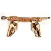 Image 1 : Western Longhorn Cap Pistols with Cowhide Holsters [196990]