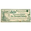 Image 1 : Humorous Scrip from 1880: Absolute Money [194757]
