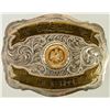 Image 1 : Sage Hill Belt Buckle with Mexican Two Peso Gold [196194]