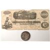 Image 1 : Morgan Dollar: 1879-S/Confederate $100 Bill [195261]