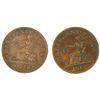 Image 1 : Canadian 1812 Half Penny Token Pair [196184]