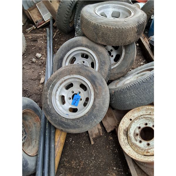 (4) 15" Vintage Aluminum Mag Wheels