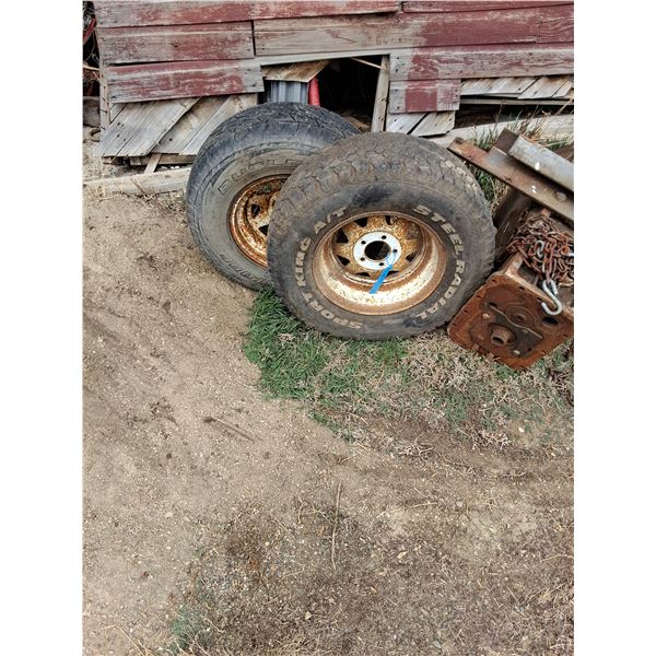 (2) 15" 5 bolt Rims/Tires (235/75R15)