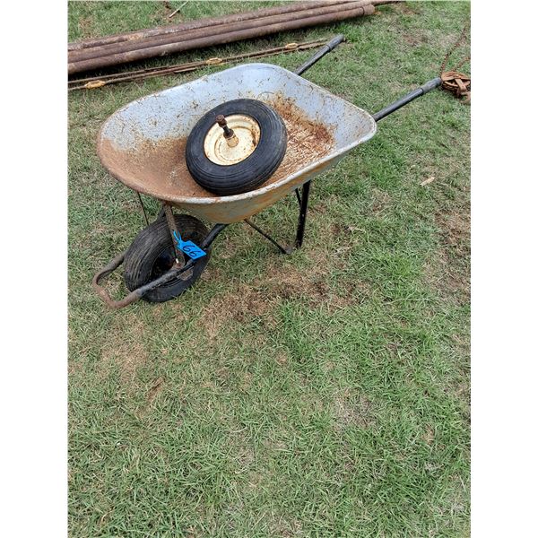 Wheel Barrow with Spare Wheel/Tire