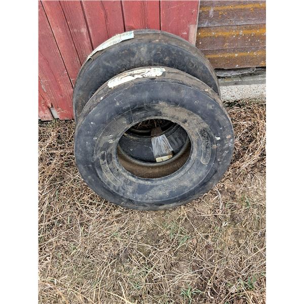 (2) CO-OP Tri-Rib 8 ply 11L-15 Tractor Steering Tires