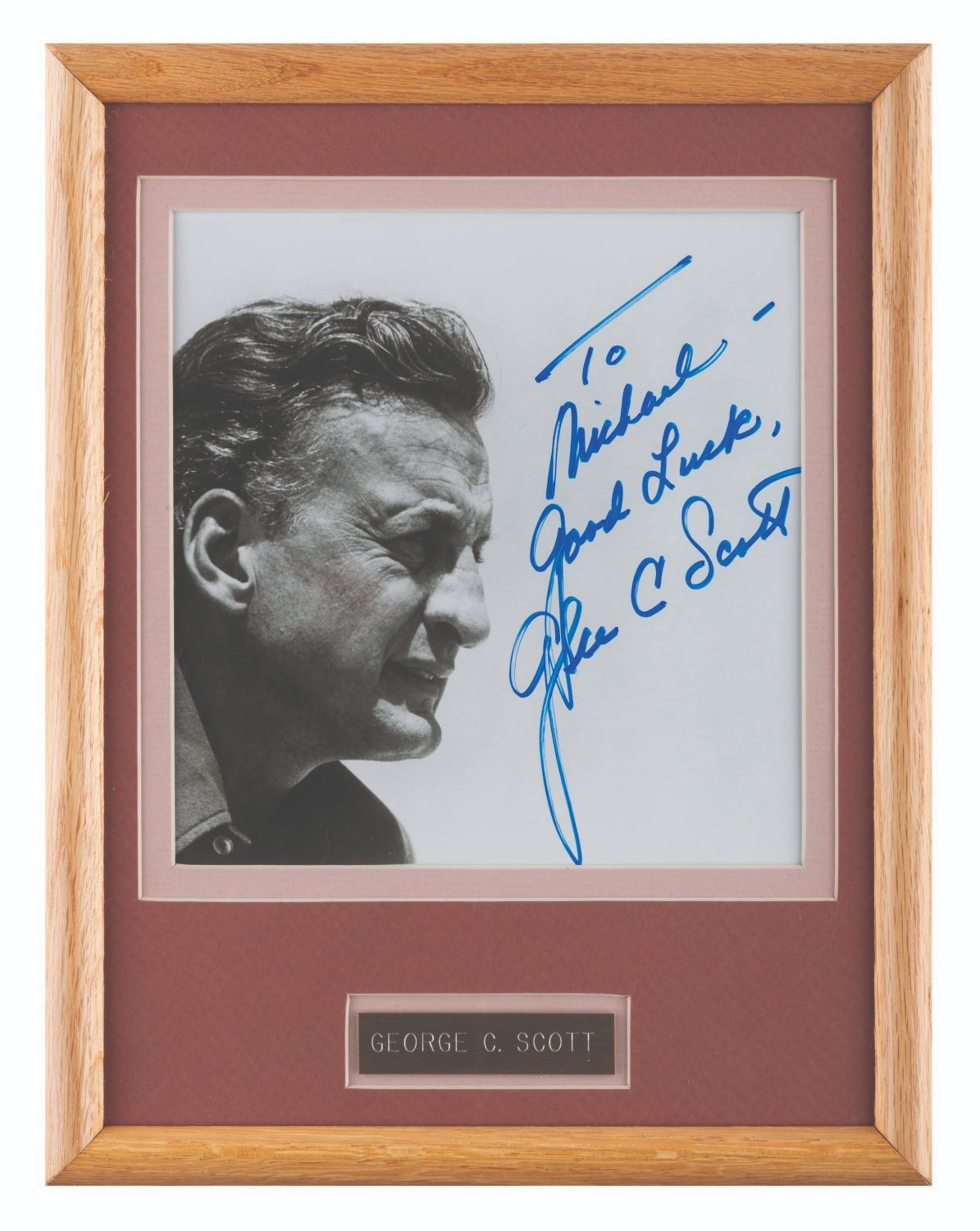 A Signed Photo of George C. Scott.