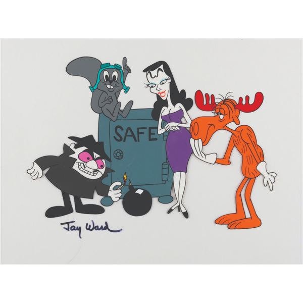 A Signed Rocky and Bullwinkle #6 Scene Cel.