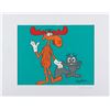 Image 2 : A Jay Ward Signed #33 Matted Scene Cel of Rocky and Bullwinkle.