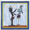 Image 2 : A Rocky and Bullwinkle Stained Glass Panel.
