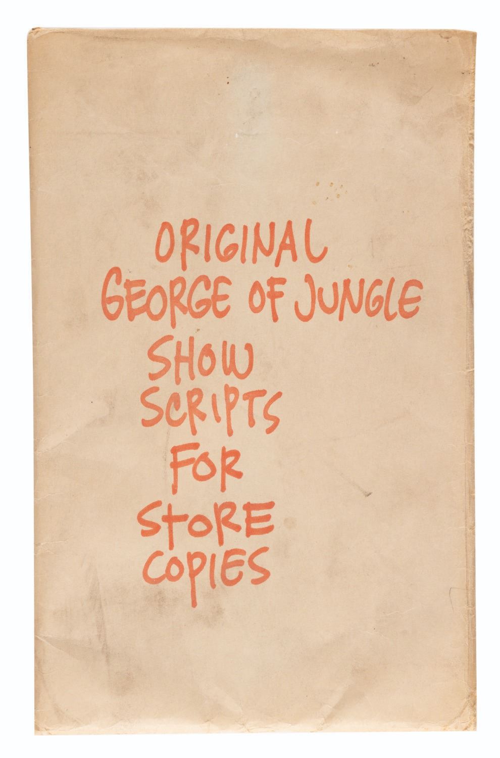A Production-Used “George of the Jungle” Script.