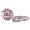 Image 1 : Three "Flintstones" $100 Tardust Casino Chips.