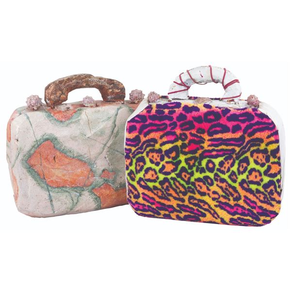 A Pair of  Flintstones  Suitcase Props.