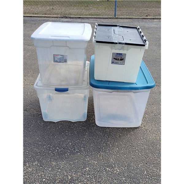 Lot of 4 Storge Totes