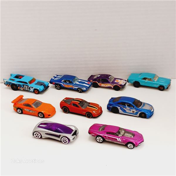 Lot of 9 Hot Wheels Diecast Cars