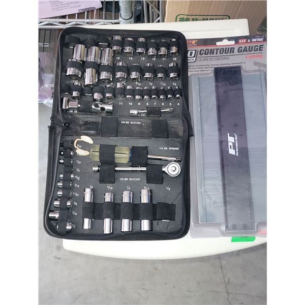 Rachet and Socket + New 10 Inch Contour Gauge