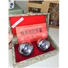 Image 2 : Asian Lot - 4 Piece (new) Dishware + Healthy Living Tea Gift Set + Boading Balls