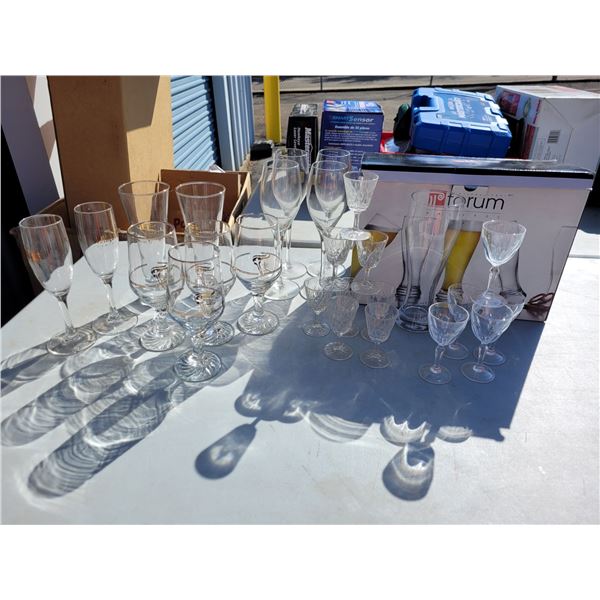 Large Lot of Estate New & Vintage Glassware