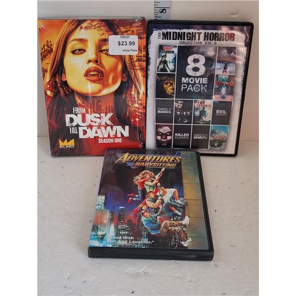 Lot of DVDs - From Duck Till Dwan, Midnight Horror, Adventures of Babysitting
