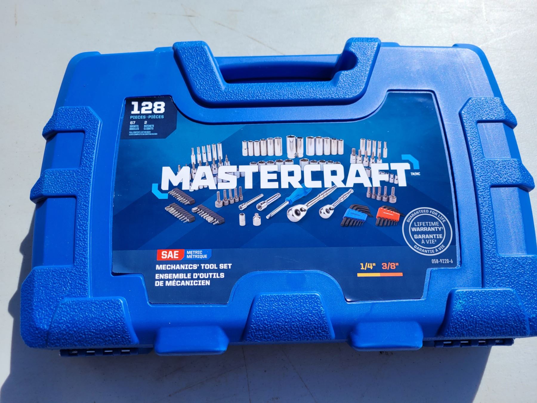 New Mastercraft 128 Piece SAE Mechanics Tool Set