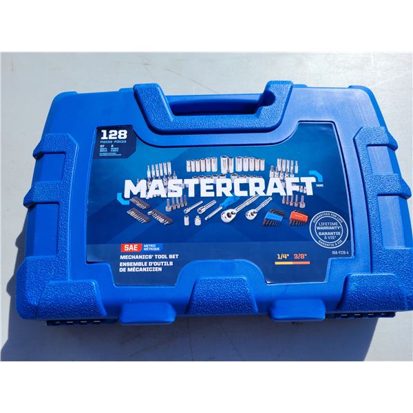 New Mastercraft 128 Piece SAE Mechanics Tool Set