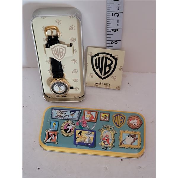 Vintage Looney Tunes Tweety Bird Watch in Org Tin