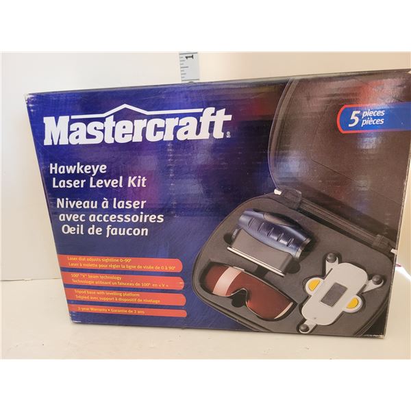 New Mastercraft 5 Piece Hawkeye Laser Level Kit