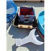 Image 3 : Large Lot of Kitchen Houseware Items, Large Metal Plates + Kurgo Dog Bin
