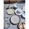 Image 4 : Large Lot of Vintage Tableware - Crystal, Corelle, Etc