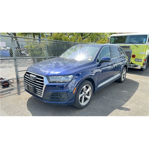2018 AUDI Q7 QUATTRO, 4 DOOR SUV, BLUE, VIN WA1WAAF79JD033598
