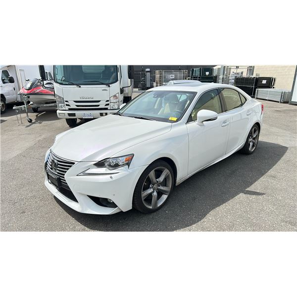 2015 LEXUS 350 AWD IS, 4 DOOR SEDAN, WHITE, VIN JTHCE1D27F5006081