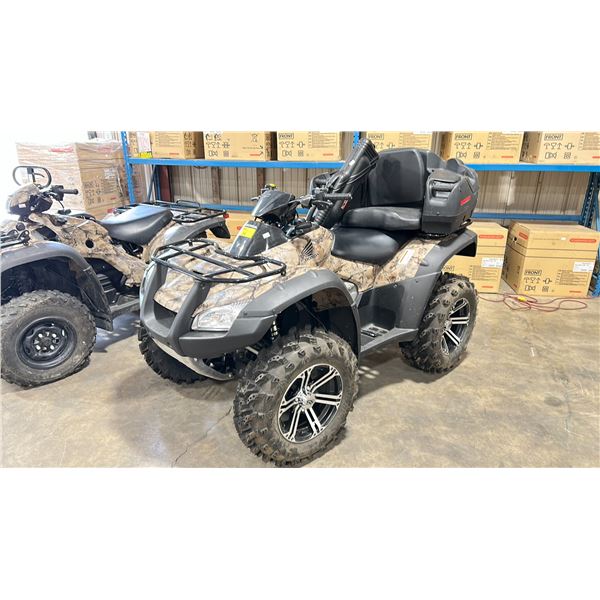 2007 HONDA RINCON FUEL INJECTION, QUAD, CAMO, VIN TRX680FA