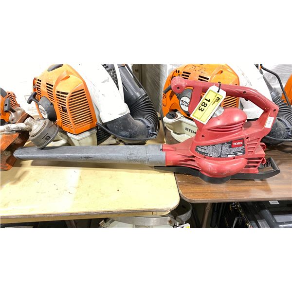 TORO RAKE AND VAC ELECTRIC LEAF BLOWER/ LEAF COLLECTOR *NO POWER CORD, NO COLLECTION BAG*