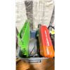Image 1 : BIN OF WRENCH ORGANIZERS, CD PLAYER, & ASSORTED POWER TOOL PARTS *BIN INCLUDED*