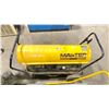 Image 2 : MASTER MH-140T-KFA YELLOW 140,000 BTU MOBILE INDUSTRIAL KEROSENE JOB SITE HEATER
