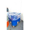 Image 2 : PALLET OF 4 BLUE METAL STORAGE BARRELS WITH CLAMPING LIDS