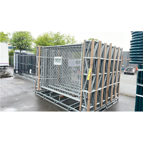 18' BI-PARTING GALVANIZED CHAIN LINK FARM FENCE GATE