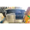Image 1 : CAMBRO STAINLESS STEEL / BLACK PLASTIC 3 DOOR MOBILE LOCKING COMMERCIAL EVENT BAR WITH ICE WELL &