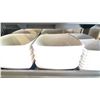 Image 2 : 3 SHELVES OF ASSORTED COMMERCIAL RESTAURANT DISHWARE, SERVING BOWLS, & PLASTIC INSERTS *MOBILE CART