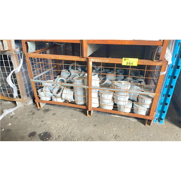 PALLET CRATE OF HEAVY DUTY ASSORTED INDUSTRIAL PVC PLUMBING PARTS & HARDWARE *PALLET CRATE INCLUDED*