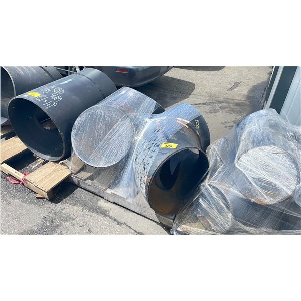 PALLET OF LARGE INDUSTRIAL PLUMBING METAL PIPE