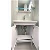 Image 3 : LOCKING PORTABLE TOILET / BATHHOUSE WITH SINK, TOILET, SHOWER, BATHROOM AMENITIES & KEYS