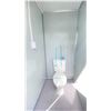 Image 2 : LOCKING PORTABLE MOBILE DOUBLE TOILET, WITH TWO TOILETS, BACK OF TANK HANDWASHING SINKS & KEYS