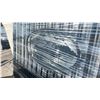 Image 2 : BLACK METAL 14' BI-FOLD DRIVEWAY GATE WITH OVAL COW ARTWORK *MUST TAKE LEFT / RIGHT SIDE* 83"H