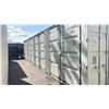 Image 2 : GREY 40' 52,910 MAX CAPACITY INDUSTRIAL TRANSPORT CONTAINER WITH 4 DUAL SWING SIDE DOORS,