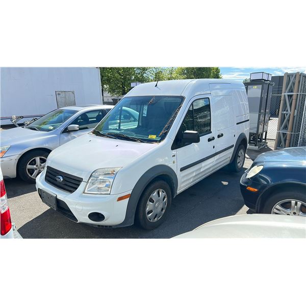 2010 FORD TRANSIT CONNECT XLT, 4DR CARGO VAN, WHITE, VIN NM0LS7DN7AT034715