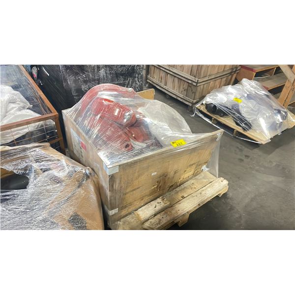 PALLET OF HEAVY DUTY METAL PLUMBING PIPE JOINTS LOCKING CLAMPS